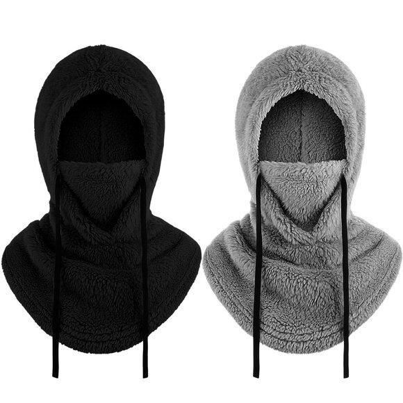 Fleece Balaclava Ski Mask Windproof Face Cover Hooded Scarf Winter Warm main image 7